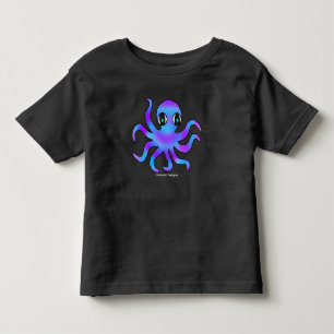 Småbarn T-Shirt - Blue Violet Octopus (v)