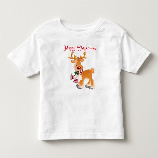 Småbarn T-Shirt Helgdag Rudolph (Framsida)
