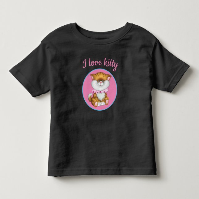 Småbarn T-Shirt-Kattunge T Shirt (Framsida)