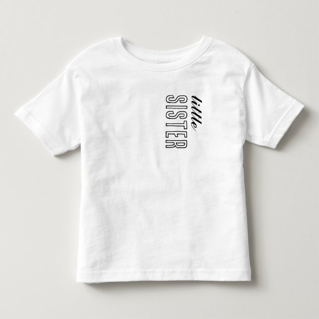 Småbarn T-Shirt - lillsyster (Framsida)