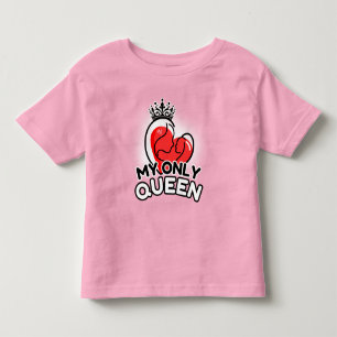 Småbarn T-Shirt : Min enda drottning (rosa)