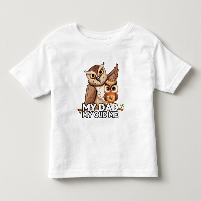 Småbarn T-Shirt : Min gamla mig i Pappa (vit) (Framsida)