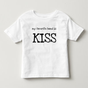Småbarn T-Shirt "mitt favoritband är KISS"