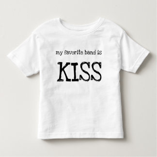 Småbarn T-Shirt "mitt favoritband är KISS"