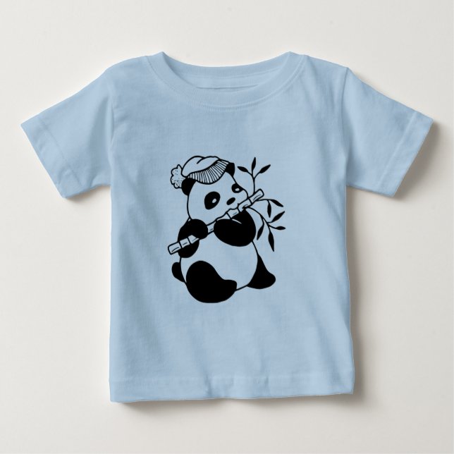 småbarn T-shirt snack time panda party munchies (Framsida)