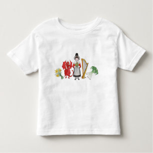 Småbarn T-shirt: Welsh Daffodils Dragon Leeks Harp Tee Shirt