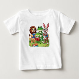 Småbarn: T-shirts Animaliskt bok formar Cute