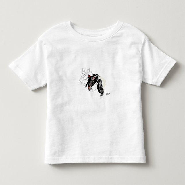 Småbarn T-shirts Boys: Horses (Framsida)