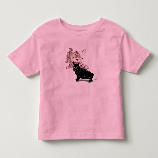 Småbarn T-shirts: Kattens lektider T Shirt (Framsida)