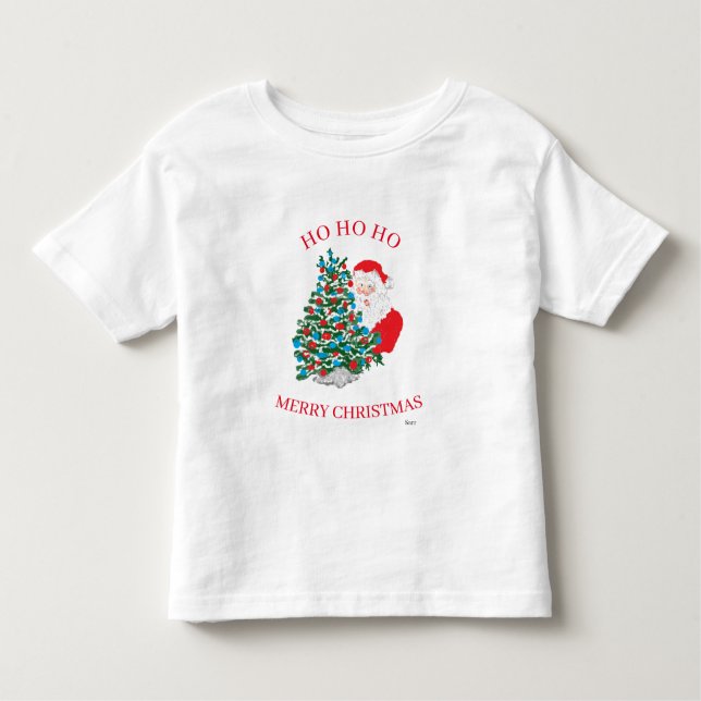 Småbarn T-Shirts/SANTA HO HO HO T Shirt (Framsida)