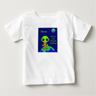 Småbarn T-skjorta med utlänning och måne av Jo Bil T Shirt