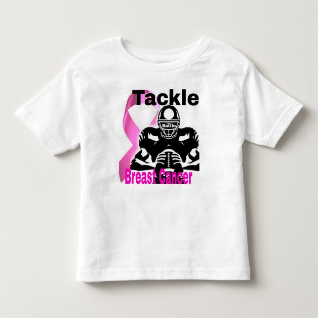 Småbarn Tackle Breast Cancer Shirt T Shirt (Framsida)