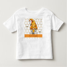 Småbarn Tee Shirt for Girl eller Boy Honeybee Gnom