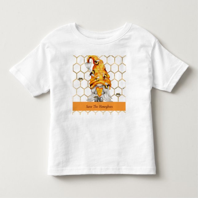 Småbarn Tee Shirt for Girl eller Boy Honeybee Gnom (Framsida)