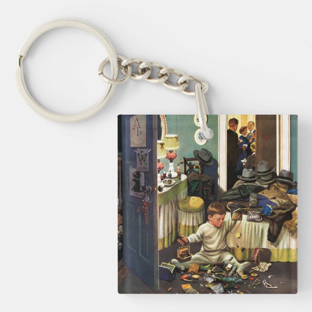 Småbarn tömmer handväskor (Framsidan)