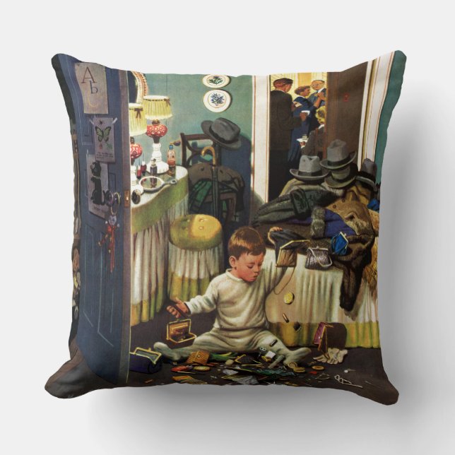 Småbarn tömmer handväskor kudde (Framsida)