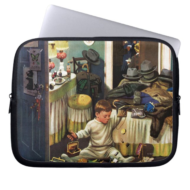 Småbarn tömmer handväskor laptop fodral (Framsidan)