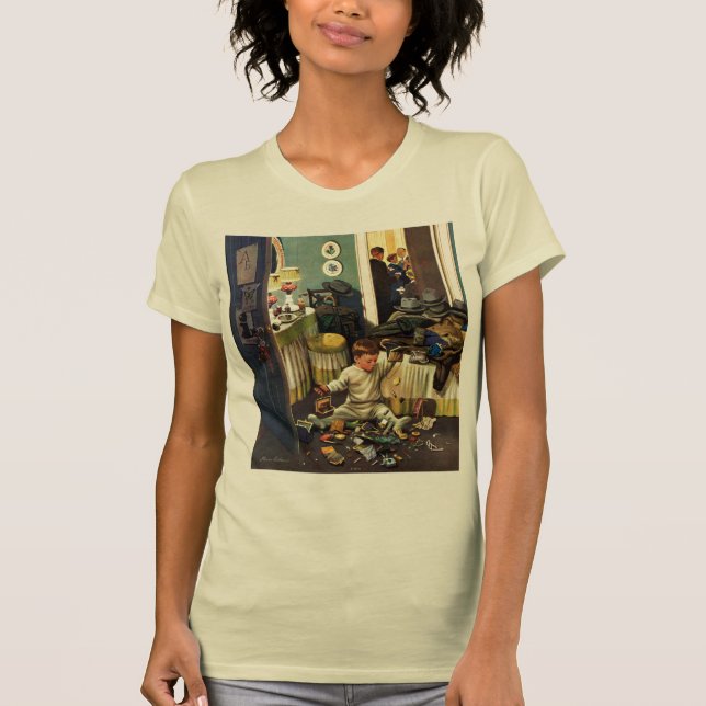 Småbarn tömmer handväskor tee shirt (Framsida)
