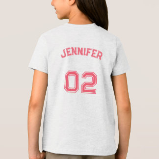 Småbarn Tonåring Girl Namn Jersey Number Girls Spo T Shirt