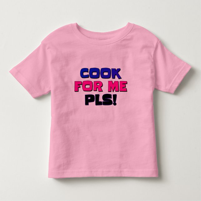 Småbarn Toppar och T-Shirts Cook för mina plommon (Framsida)