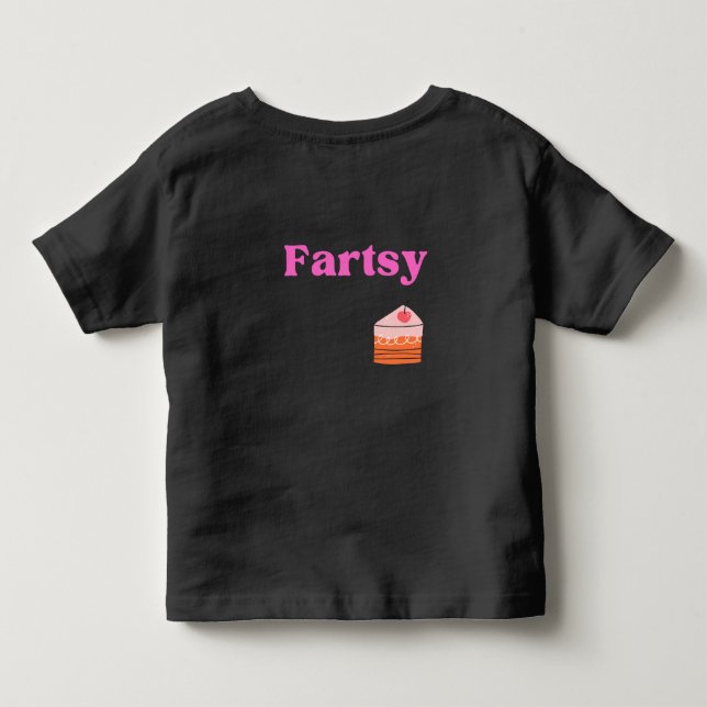 Småbarn tshirt, rolig att säga i rosa t shirt (Baksida)