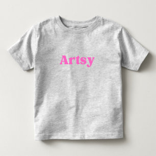 Småbarn tshirt, rolig att säga i rosa t shirt