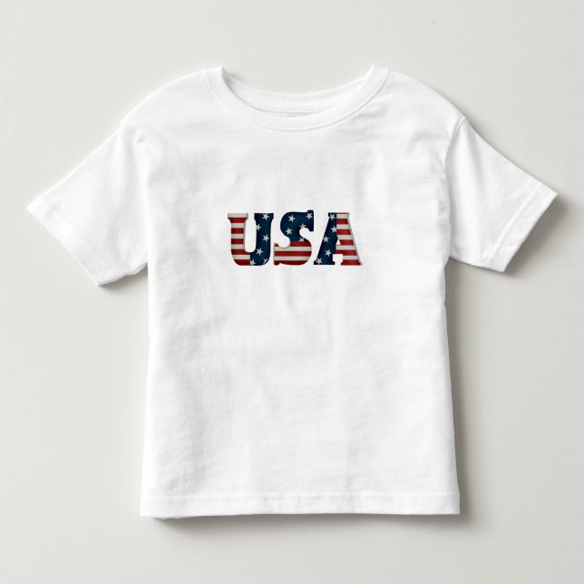 Småbarn USA Basic T-Shirt (Framsida)