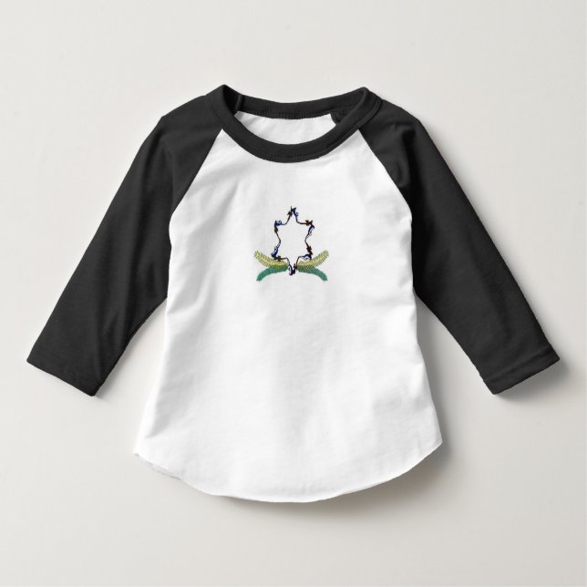 SMÅBARN VAPENSKÖLD RAGLAN TEE SHIRT (Framsida)