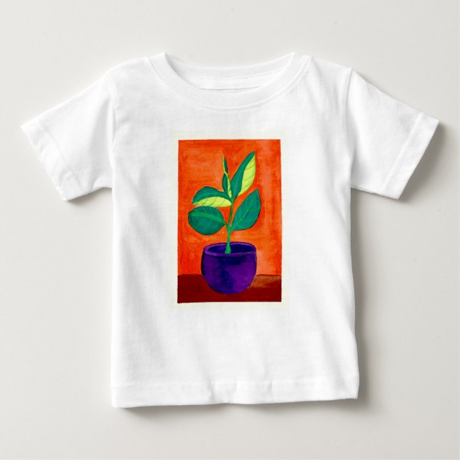 Småbarn Whimsique País Plantine Art T-Shirt (Framsida)