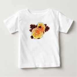 SMÅBARNENS T-SHIRT MED BLOMMOR ANPASSAT NAMN