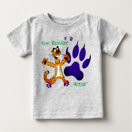 Småbarns Babytiger Spår Konstnärlig T Shirt