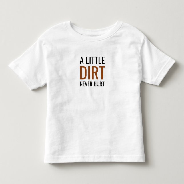 Småbarns basic t-shirt lite smuts gör ingen skada (Framsida)
