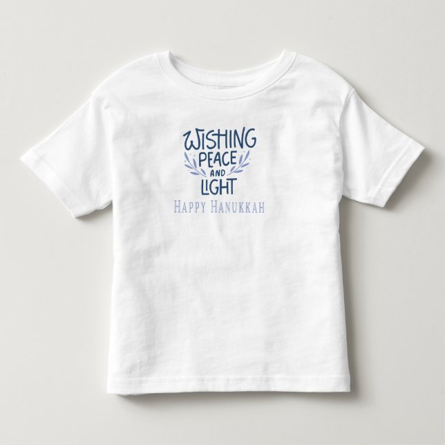 Småbarns Glad Hanukkah t-shirt  (Framsida)