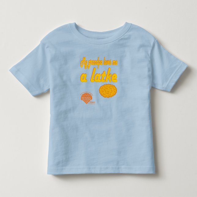 Småbarns Hanukkah-tröja - "Farfar älskar mig..." T Shirt (Framsida)