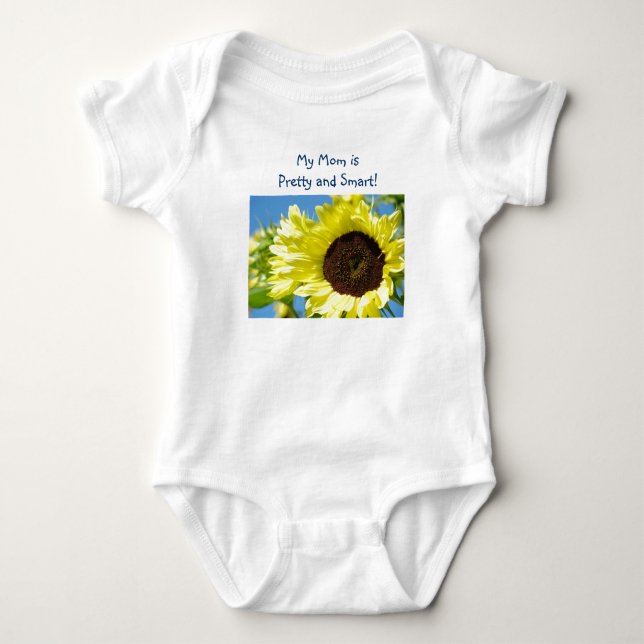 Småbarns Onesies Min mamma är ganska smart Tee (Framsida)