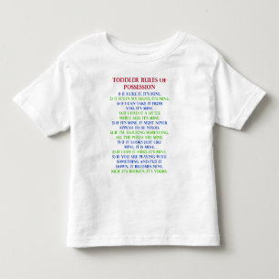 Småbarns Regler För Ägande Rolig T-Shirt