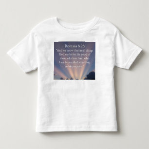 Småbarns Romans 8:28 Bibelvers T-Shirt