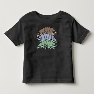 Småbarns T-Shirt - 3 rullfotingar (levande)