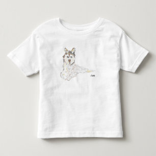 Småbarns-T-shirt: Alaskan Husky T Shirt