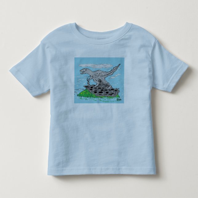 Småbarns T-Shirt : Dinosaurie  (Framsida)