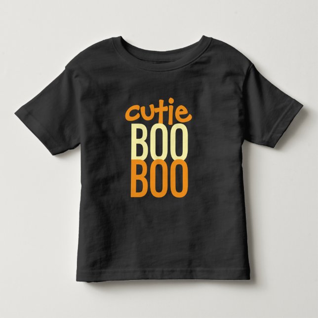 Småbarns T-Shirt : HALLOWEEN Cutie Boo #2 (Framsida)