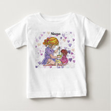 Småbarns T-Shirt Liten Flicka och Babydoll 