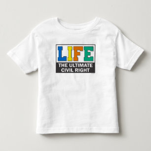 Småbarns-t-shirt med ett pro-life budskap. t shirt