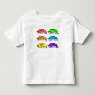 Småbarns t-shirt - Regnbågsgråsuggor (vit)