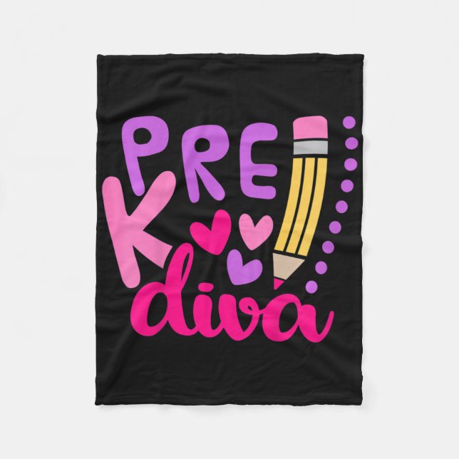 Småbarnsdiva förskola  fleecefilt (Framsidan)