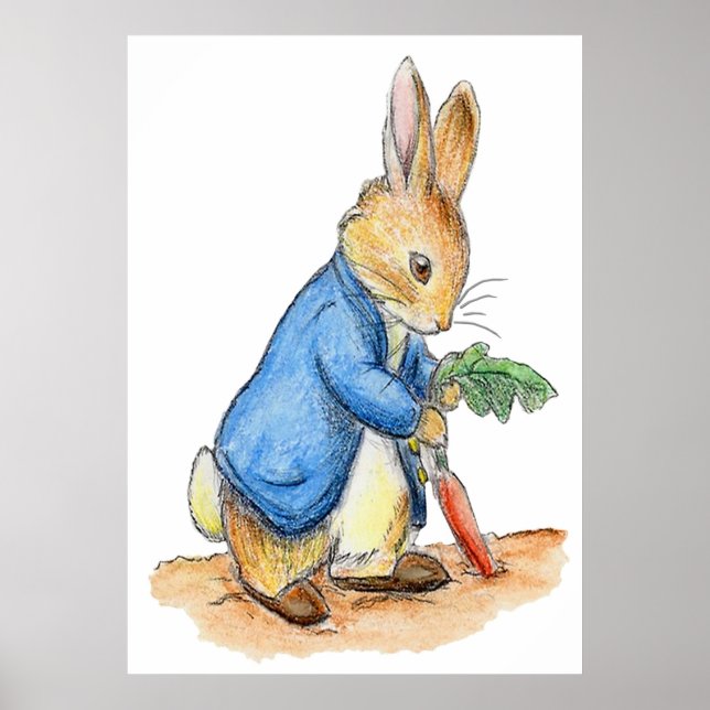 Småbarnskaraktärer Peter Rabbit Beatrix Potter Poster (Framsidan)