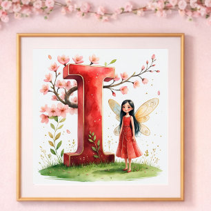 Småbarnsrum Brev I Änglaliknande Blommor Poster