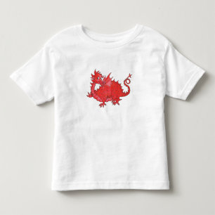 SmåbarnT-tröja med den gulliga röda draken Tee