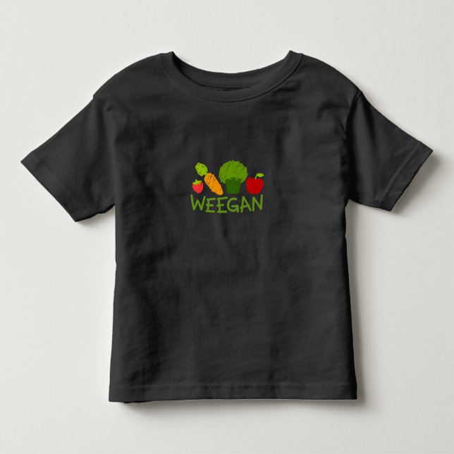SmåbarnWeegan T-tröja - mörk Tee (Framsida)