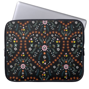 Småblommiga hjärta: fantasi, sömlös. laptop fodral